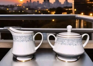 JUEGO DE CUENCOS DE AZÚCAR Y CREMA NORITAKE CHINA IONA 2180 USADO EN EXCELENTE ESTADO!!! - Imagen 1 de 7