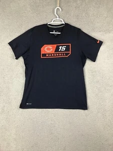Nike Dri Fit Chicago Bears NFL Brandon Marshall 15 Short Sleeve Blue Shirt Sz L - Picture 1 of 7