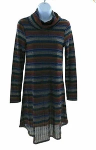 Vestido Bailey Azul Juniors Multicolor Rayas Capucha Cuello Talla Grande - Imagen 1 de 12