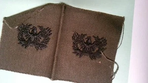 MILITARY PATCH SET OF 2 OD GREEN SEW ON US ARMY OFFICER BRANCH WARRANT OFFICER - Picture 1 of 1