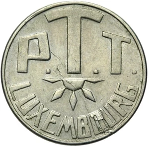 Luksemburg - TOKEN - ZNACZEK TELEFONICZNY - PTT Luxembourg - RZADKI - Zdjęcie 1 z 2