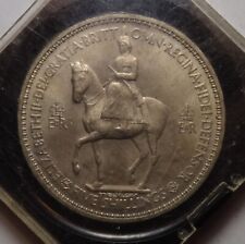 1953 GREAT BRITAIN 5 SHILLINGS coin,  Elizabeth II CORONATION, 1 Crown, in case