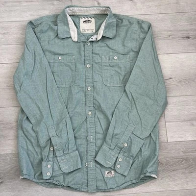 Vans off the Wall Green Button Up Dress Shirt Size Mens L 30516 - Image 1 of 4
