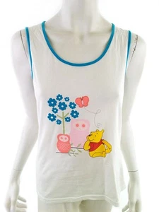 Disney Size XL White Blouse Cotton 100% Sleeveless - Picture 1 of 5