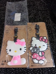Etiqueta de viaje Hello Kitty bolsa de equipaje etiqueta 2 piezas nuevo en paquete envío gratuito M54 - Imagen 1 de 1