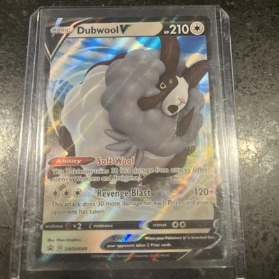 Dubwool V SWSH049 SWSH: Sword & Shield Promo Cards Holo Ships Same Day - Image 1 of 4