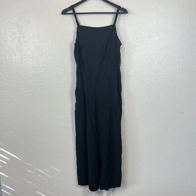 Mono para mujer Old Navy mediano negro cuello cuadrado pierna ancha mínimo informal LEER Foto 1 de 4