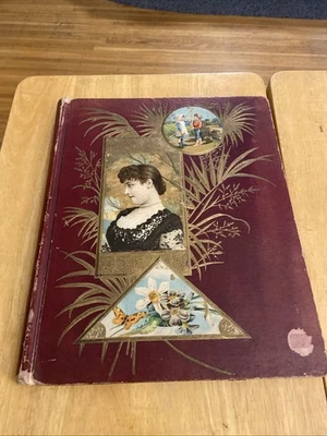 Álbum de recortes victoriano grande de recortes de periódicos álbum de recortes de la década de 1880 Foto 1 de 4