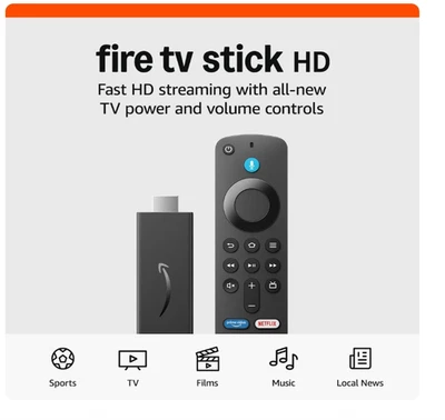 Amazon Fire TV Stick & Alexa Voice Remote - HD Media Player Firestick Latest Gen - Image 1 of 4