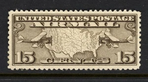 SCOTT C8 1926 15 CENT MAP & PLANES AIRMAIL ISSUE MH OG VF! - Picture 1 of 2