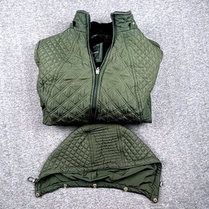 Weatherproof 2X Olive Green Quilted Puffer Coat Lined Detachable Hood - Picture 1 of 12
