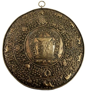 Kalachakra Mandala - Wall Plate Deco Ethnic - Nepal #3378 - Picture 1 of 8