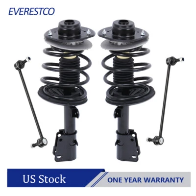 Front Struts w/Sway Bar Link For 01-07 Dodge Caravan Chrysler Town & Country FWD - Imagem 1 de 4