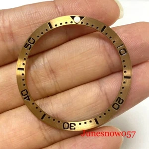 38mm Watch Bezel Flat Real Bronze Bezel Insert Fit 44mm Automatic Men's Watch - Picture 1 of 3