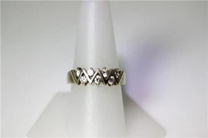 Hermoso anillo de plata esterlina con banda de celosía de circonitas cúbicas tamaño 8,75 – 7872 - Imagen 1 de 6