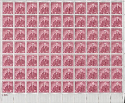 US Scott 1121, Noah Webster, Author, 1958, Full Mint Sheet of 70, F/VF - Image 1 of 2