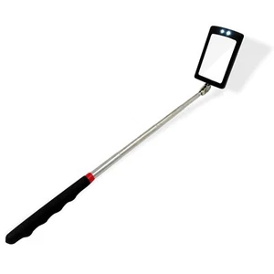 Houseables Inspection Mirror Telescoping with LED Light, 34" Extension, 360° Rot - Picture 1 of 7
