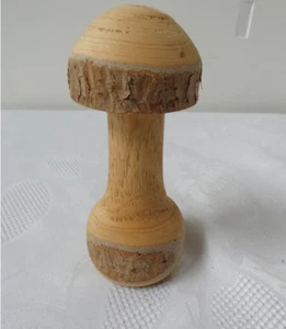 Holzpilz,Dekopilz,Tanne,gedrechselt,handgefertigt,handgedrechselt,basteln - Bild 1 von 2