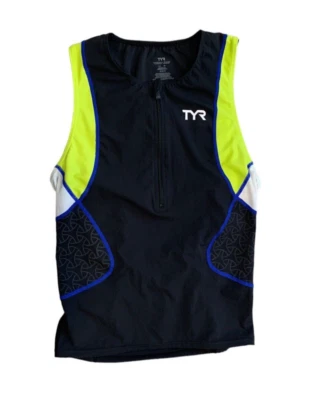 Camiseta deportiva sin mangas TYR SCMXP6A para hombre negra con cremallera de cuarto cuello redondo talla mediana Foto 1 de 4