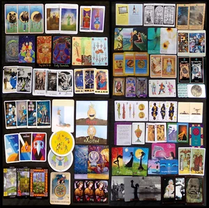 TAROT KARTEN LOT: 100 gemischte Karten, Orakel Mystischer Glücksgott Tier Vintage Modern - Bild 1 von 10