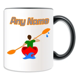 Personalisiertes Geschenk Kajakbecher Becher Geldbox Tasse männlich Kajak Paddel Wildwassersport - Bild 1 von 21