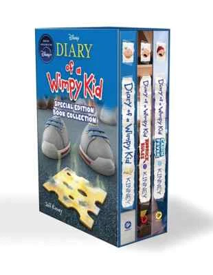 Diary Of A Wimpy Kid 3 Book Hardcover Box Set By Jeff Kinney Disney Cover - Image 1 of 4
