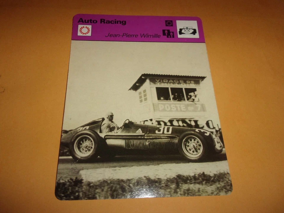 Олимпийская карта 1977-79 Sportscaster АВТОГОНКИ-ЖАН-ПЬЕР ВИМИЛЬ - Изображение 1 из 2