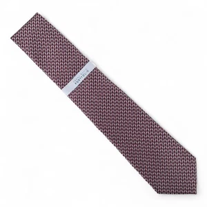 Perry Ellis Men's Haine Mini-Chevron Tie Necktie Classic 3" Red $55 - Picture 1 of 3