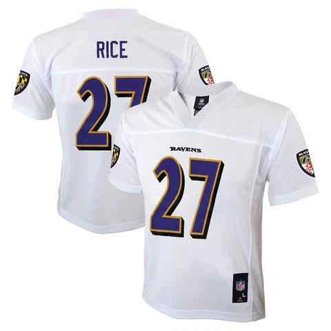 Ray Rice NFL Baltimore Ravens Mid Tier Away White Jersey Youth (S-XL) Cover