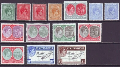 St Kitts-Nevis 1938 SC 79-90 MH Set - Image 1 of 3
