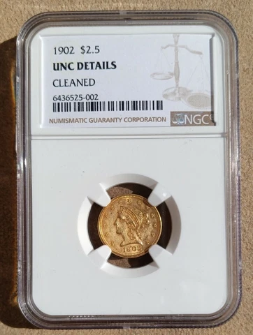 1902 Liberty Head $2 1/2 gold Quarter Eagle, NGC Uncirculated details Cover