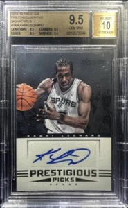 Kawhi Leonard 2012-13 Panini Prestige RC Rookie Auto SP BGS 9.5 10 True Gem! - Picture 1 of 2