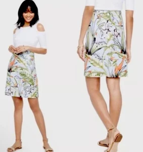 Gonna a matita Ann Taylor taglia 6 blu giungla stampa tropicale - Foto 1 di 4