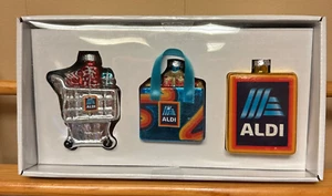 Aldi 3er Set Weihnachtsschmuck Einkaufswagen Tasche Merry Moments 2024 Neu in OVP - Bild 1 von 5