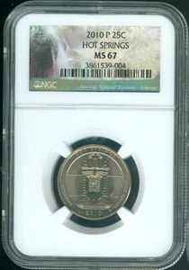 2010 Hot Springs Park Quarter NGC MS67 Quality  - Picture 1 of 2