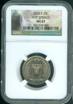 2010 Hot Springs Park Quarter NGC MS67 Quality  - Image 1 of 2