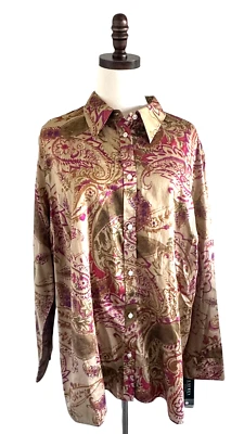 Blusa Lauren Ralph Lauren Mujer Talla 3X Multicolor Nueva con Etiquetas Oficina Preppy Floral Foto 1 de 4