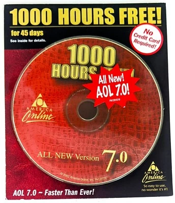 "Red Leather" America Online Collector's / Install Disc, Vintage AOL CD, v7.0! - Image 1 of 2