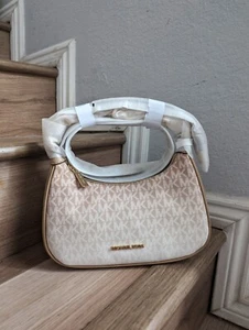 Nuevo con etiquetas Bolso de Hombro Michael Kors Cora Mediano Sombreado Logotipo Camello - Imagen 1 de 3