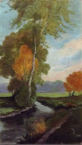 Pastel Landscape, 1946; initialed - Picture 1 of 6