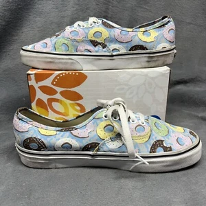Vans Donut Print Unisex Lace Up Skateboard Blue Shoes Men 7.5 Womens 9 - Picture 1 of 7