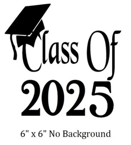 Class of 2025 graduation decal sticker for DIY 8" glass block tile - Picture 1 of 1