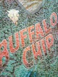 STURGIS Hot Leathers Women’s  Buffalo Chip Blue Graphic T Shirt Bike Rally NWT L - Picture 1 of 10