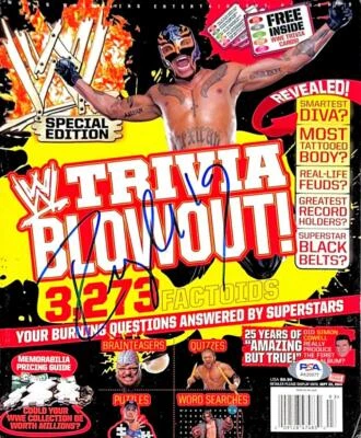 WWE REY MYSTERIO JR HAND SIGNED AUTOGRAPHED MAGAZINE SEPT 2009 WITH PSA COA  - Image 1 of 2