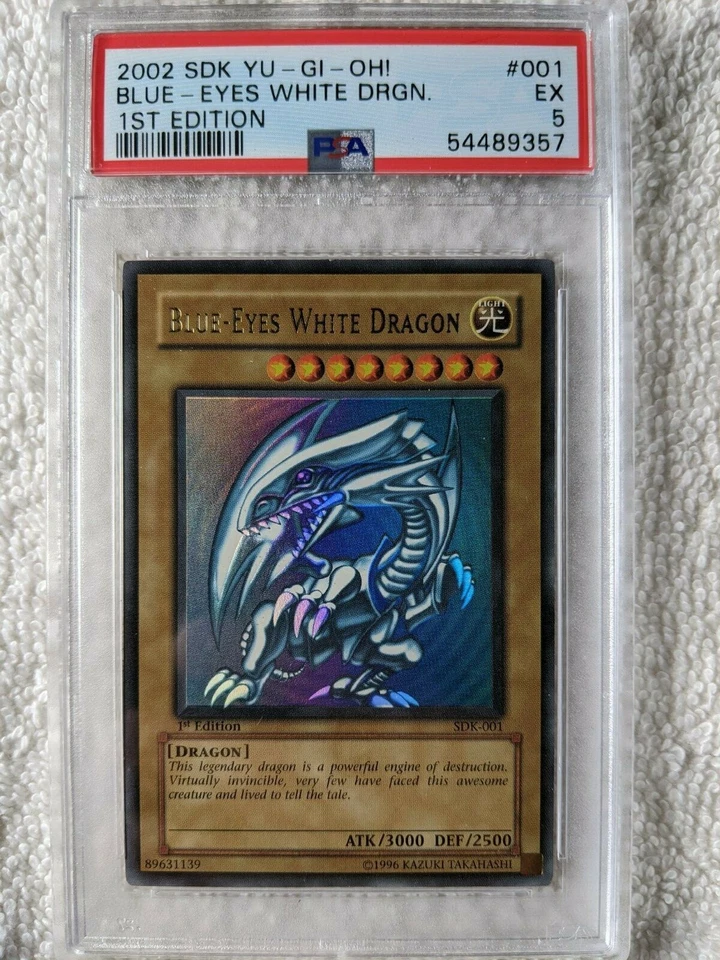 Starter Deck Kaiba SDK-001 Blue Eyes White Dragon 1st edition PSA 5 - Image 1 of 2
