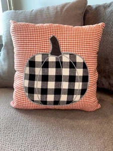 Rachel Ashwell Prairie Farmhouse Pillow Fall Houndstooth Cottage Thanksgiving - Picture 1 of 18