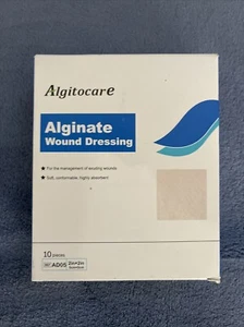 Algitocare Alginat Wundverband.  2 Zoll x 2 Zoll - 10 Stück  - Bild 1 von 2