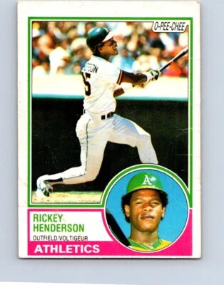 VINTAGE BASEBALL CARD O-PEE-CHEE 1983 OAKLAND ATHLETICS RICKY HENDERSON  NO299 - Image 1 of 2