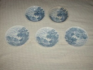 3 Vintage Wedgwood Co ltd Landuntertassen & 2 Dessertgerichte 14,5 & 13,5 cm - Bild 1 von 8