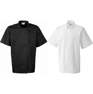 Chaqueta para el torso Chef Cocinero Restaurante Unisex Hombres Mujeres Premier Mangas Cortas - Imagen 1 de 3